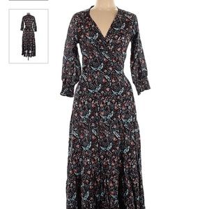 Anthropologie Maxi Boho Wrap Dress (L)
